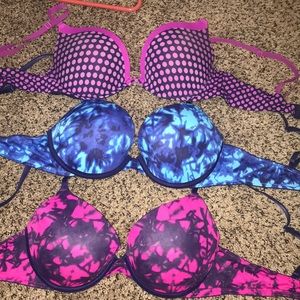 3 Pink bras. All 36B.